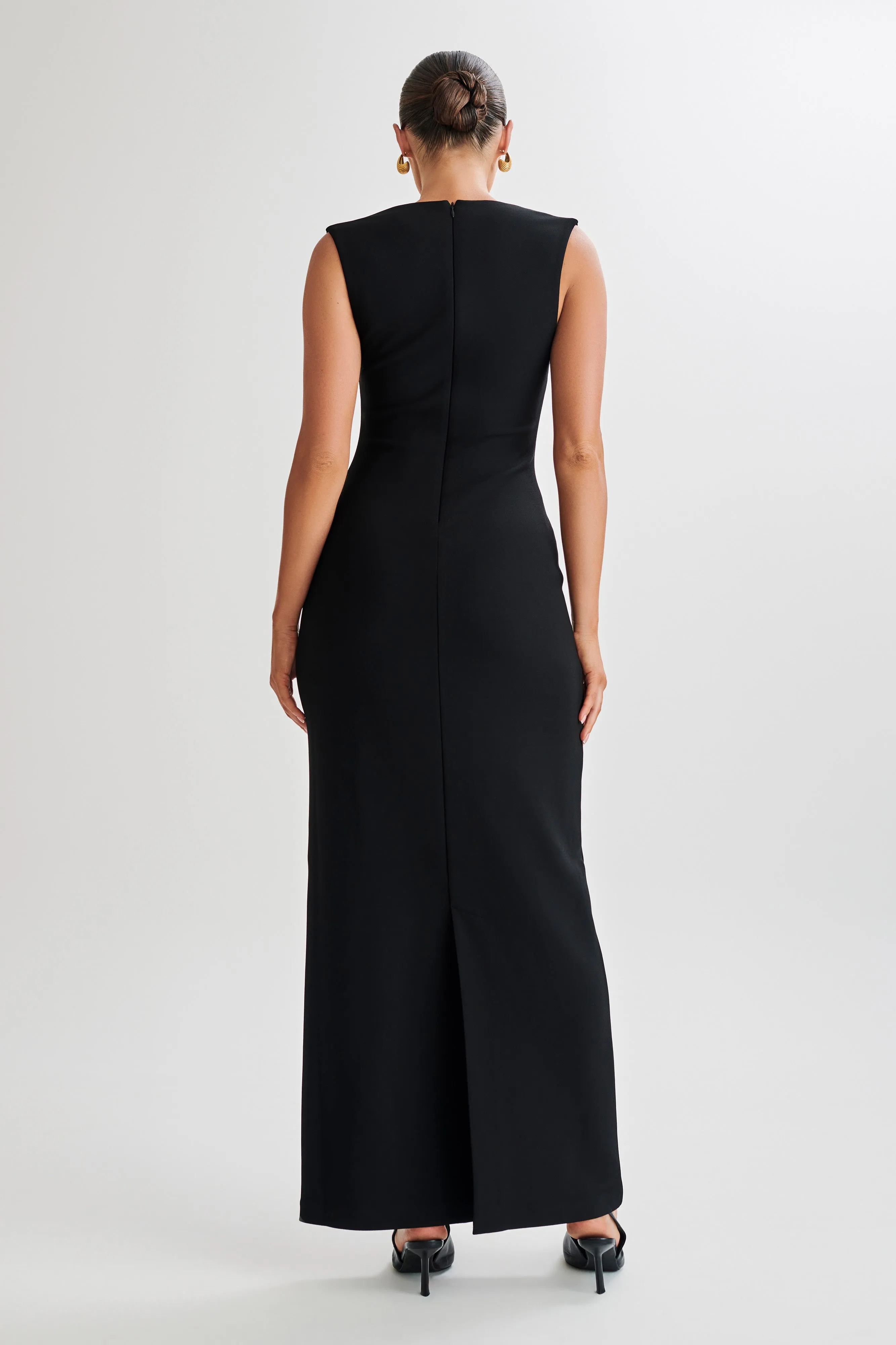 Frida Crepe Maxi Dress - Black