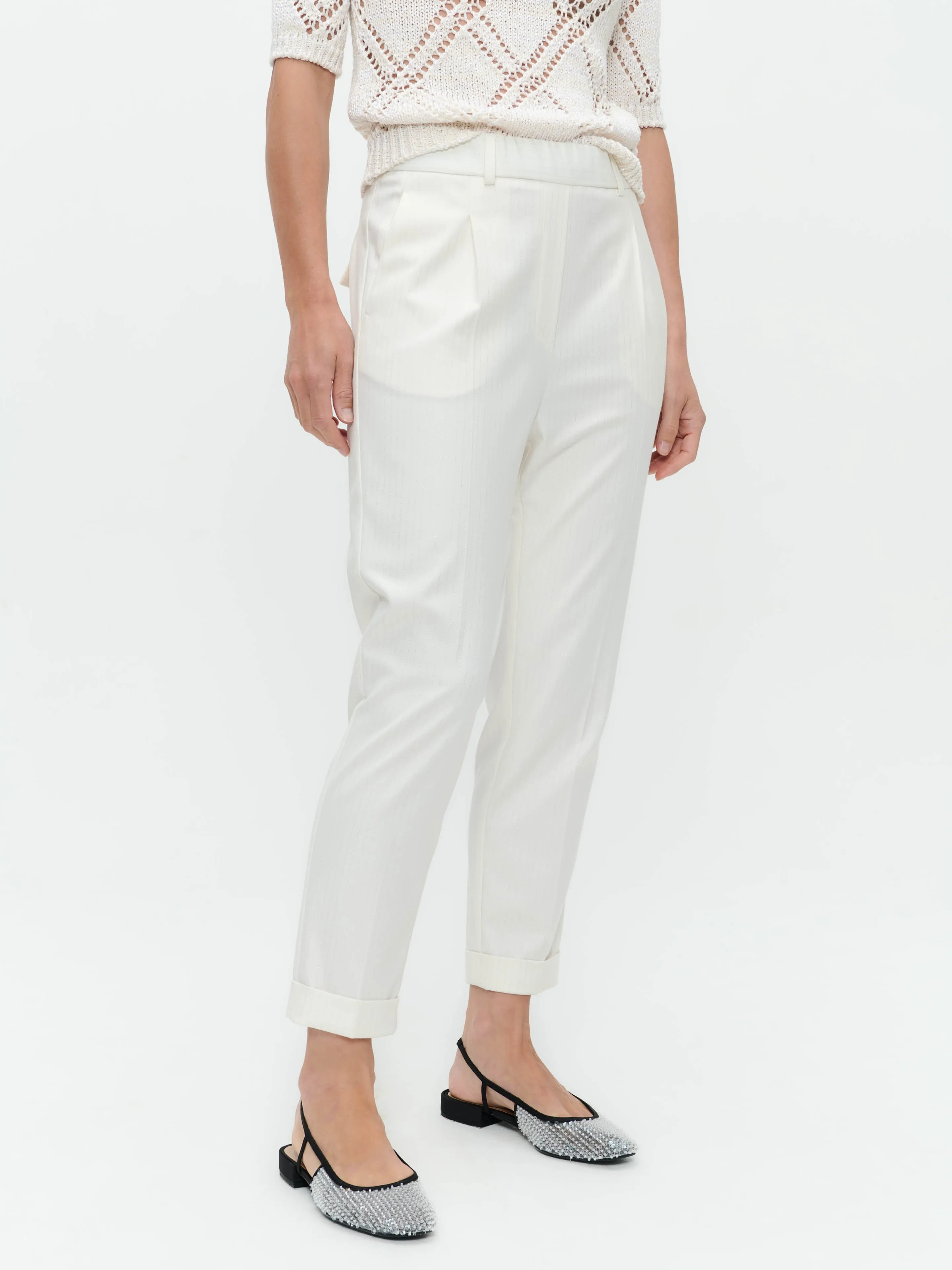 GaryZ shiny line viscose pants | Off White