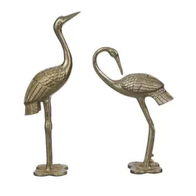 Gold Crane Objects Set of 2