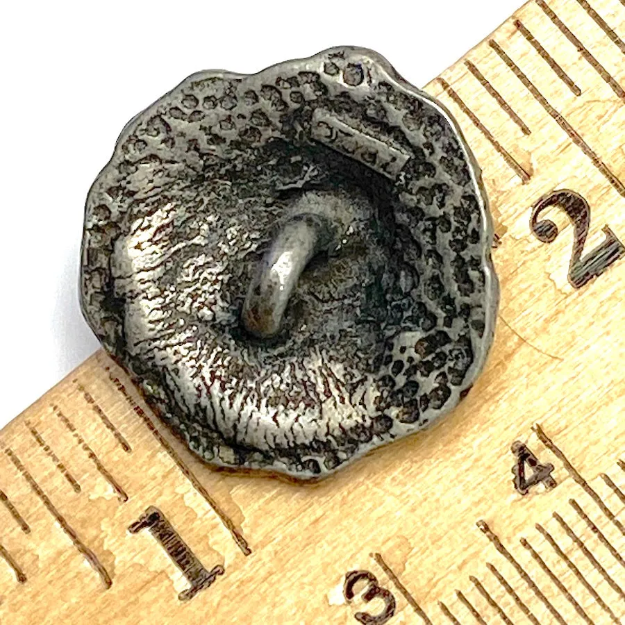 Growling Bear Button, Pewter, 7/8", Shank Back, 23mm, USA-Made  # SW-301