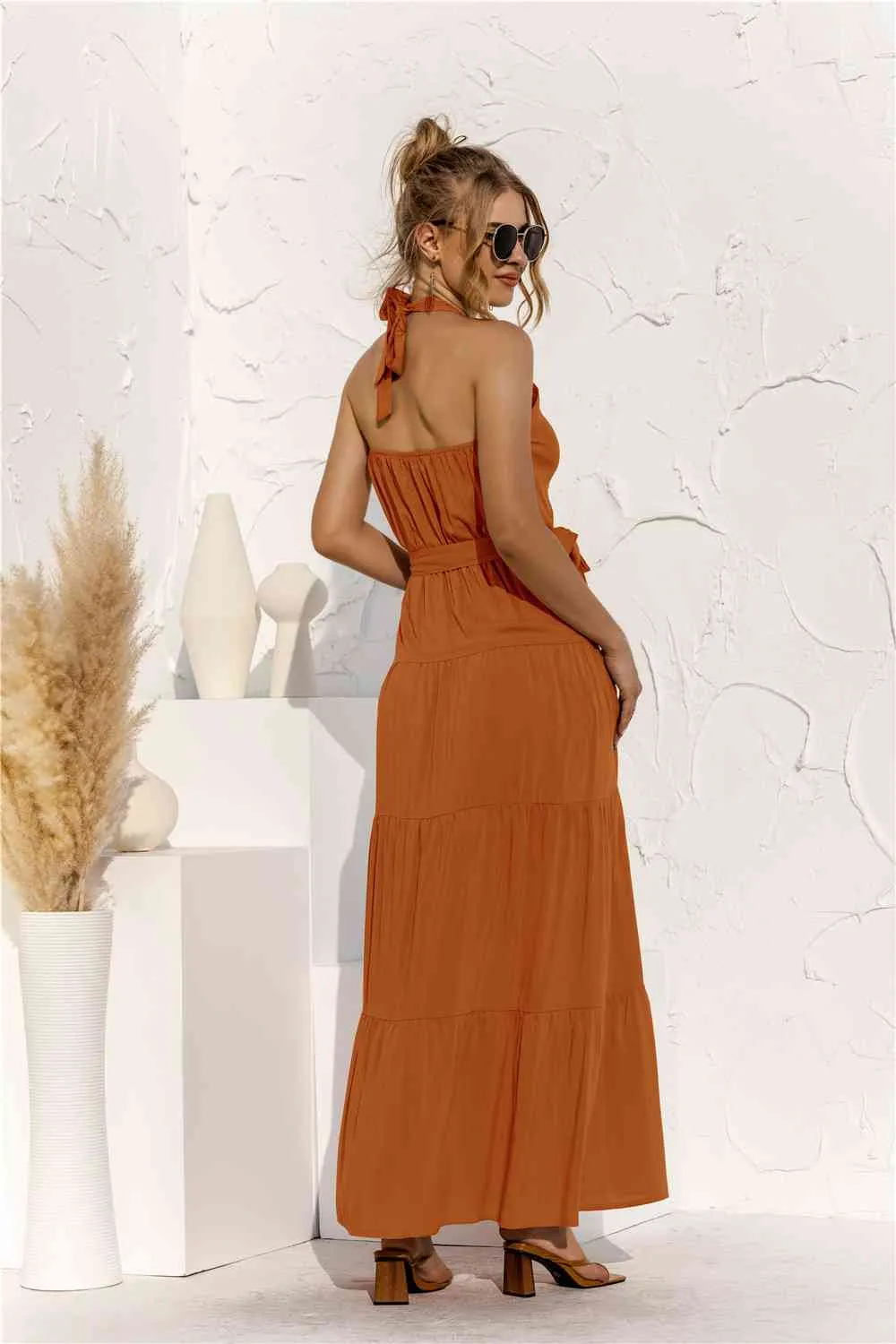 Halter Neck Resort Maxi Dress