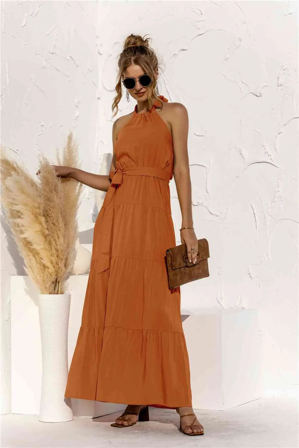 Halter Neck Resort Maxi Dress