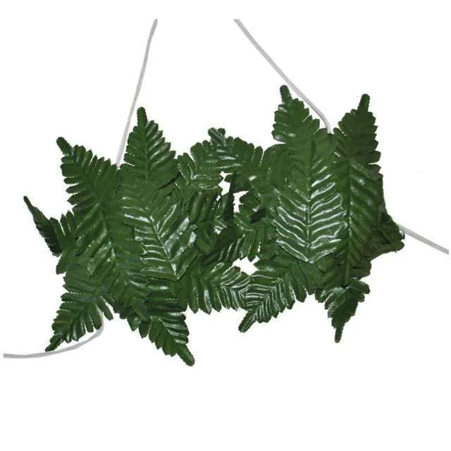 Hawaiian Bra with Green Tropical Leaves