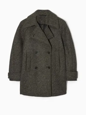 Herringbone pea coat