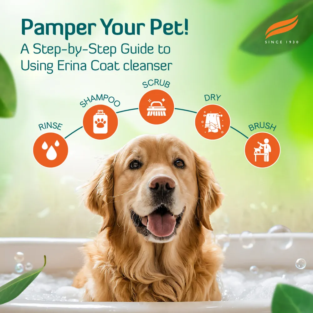 Himalaya Erina Coat Cleanser Shampoo for Dogs and Cats