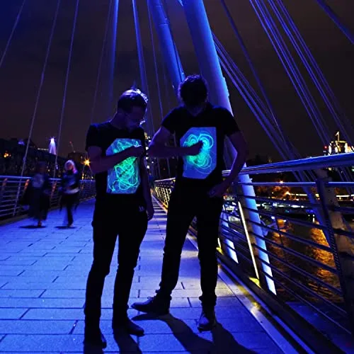 Illuminated Apparel Original Adults Interactive Glow in The Dark T-Shirt (Black/Green Glow, Small)