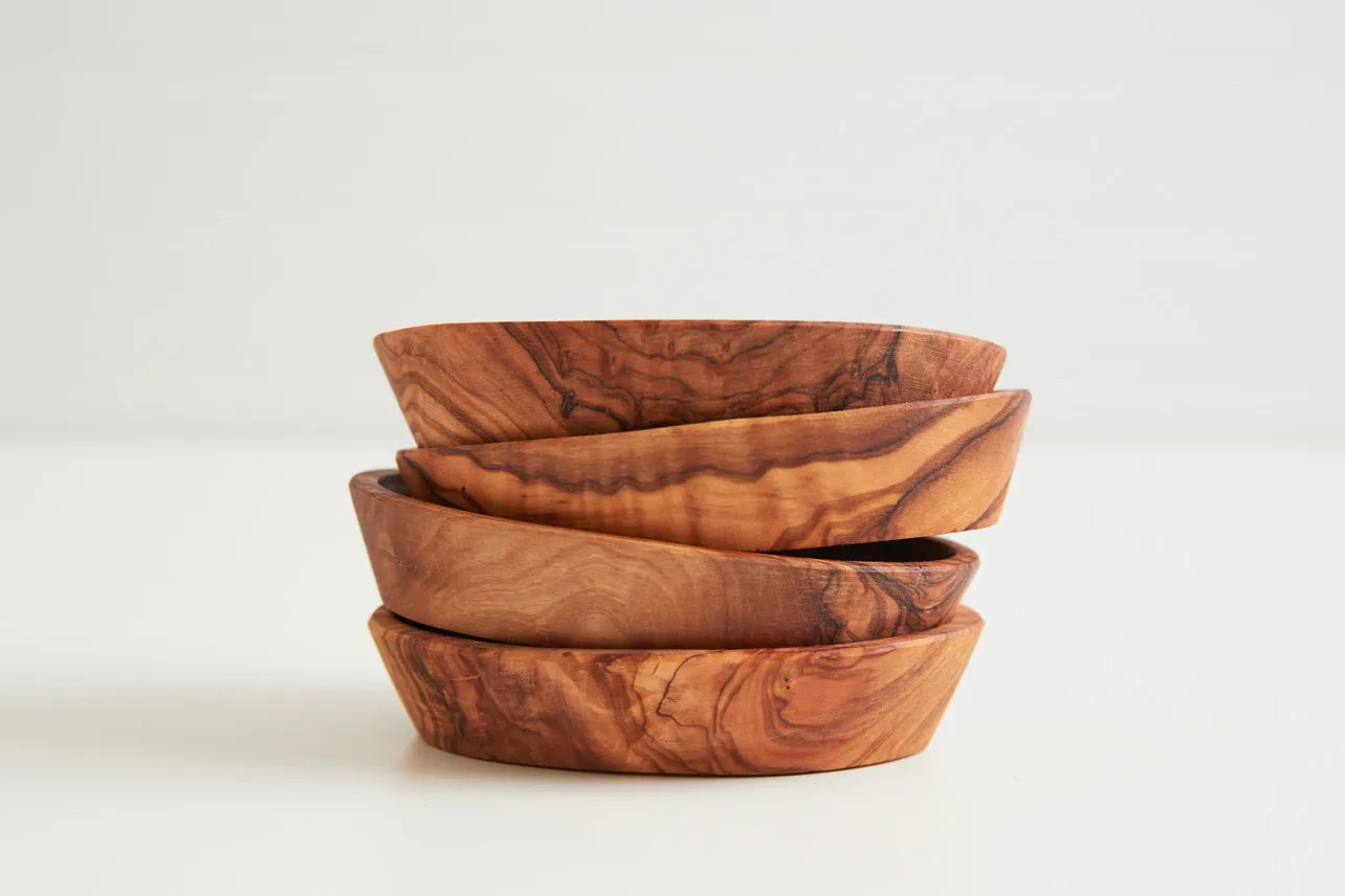 Italian Olivewood Aperitivo Bowls - Set of 4 by Verve Culture