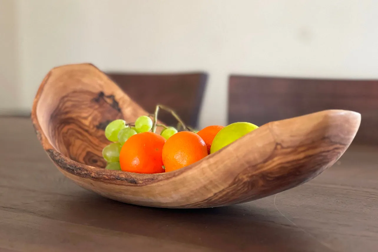 Italian Olivewood Boat Shaped Serving Bowl by Verve Culture