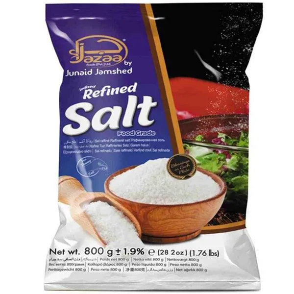 JAZAA WHITE REFINED SALT 800 GM