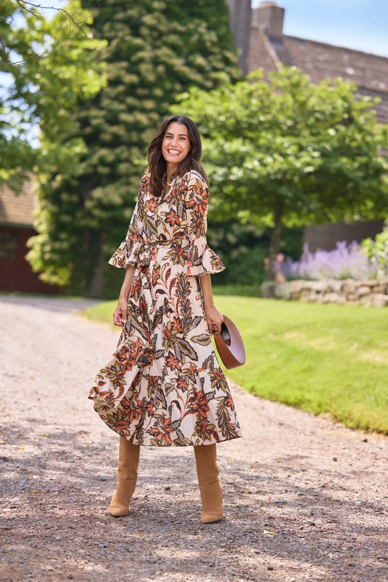 Jude Connally Roxie Dress - Falling Floral Almond