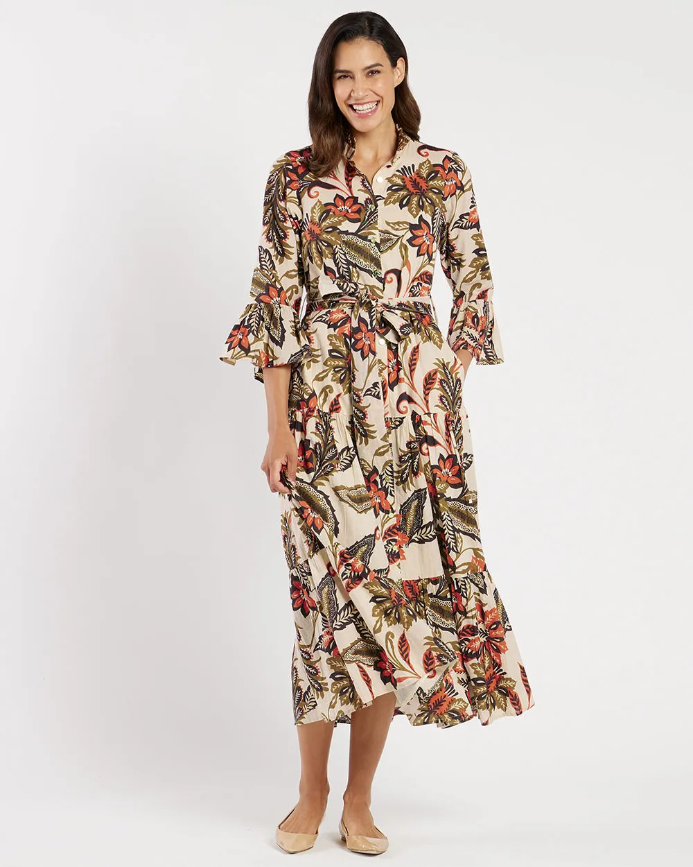 Jude Connally Roxie Dress - Falling Floral Almond