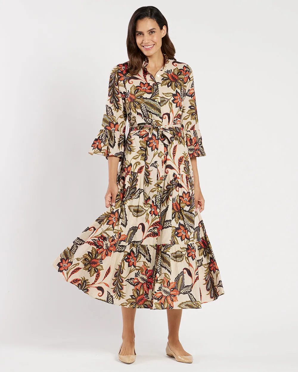 Jude Connally Roxie Dress - Falling Floral Almond