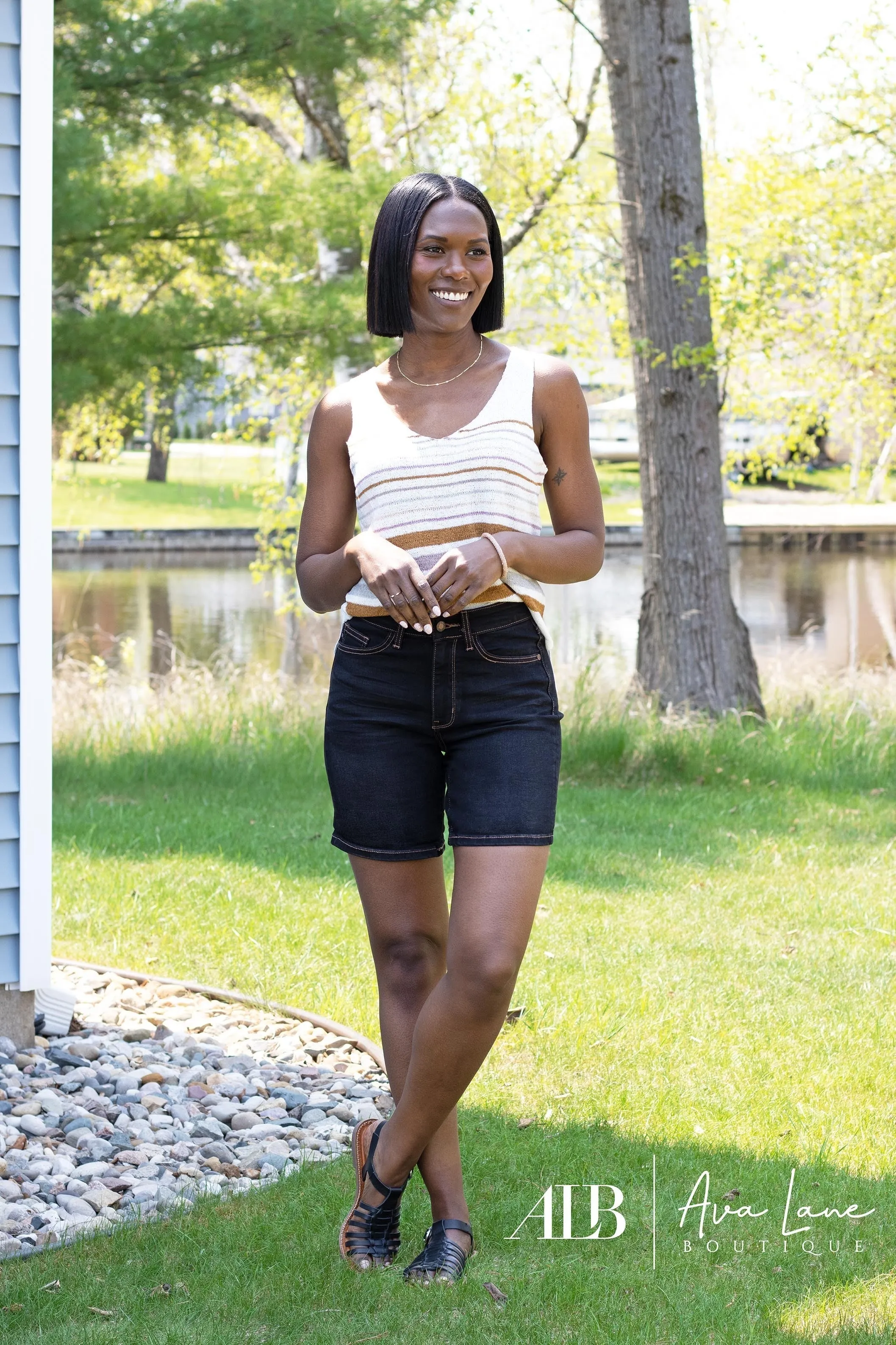 Judy Blue Dreaming Of Coffee High-Rise Denim Shorts