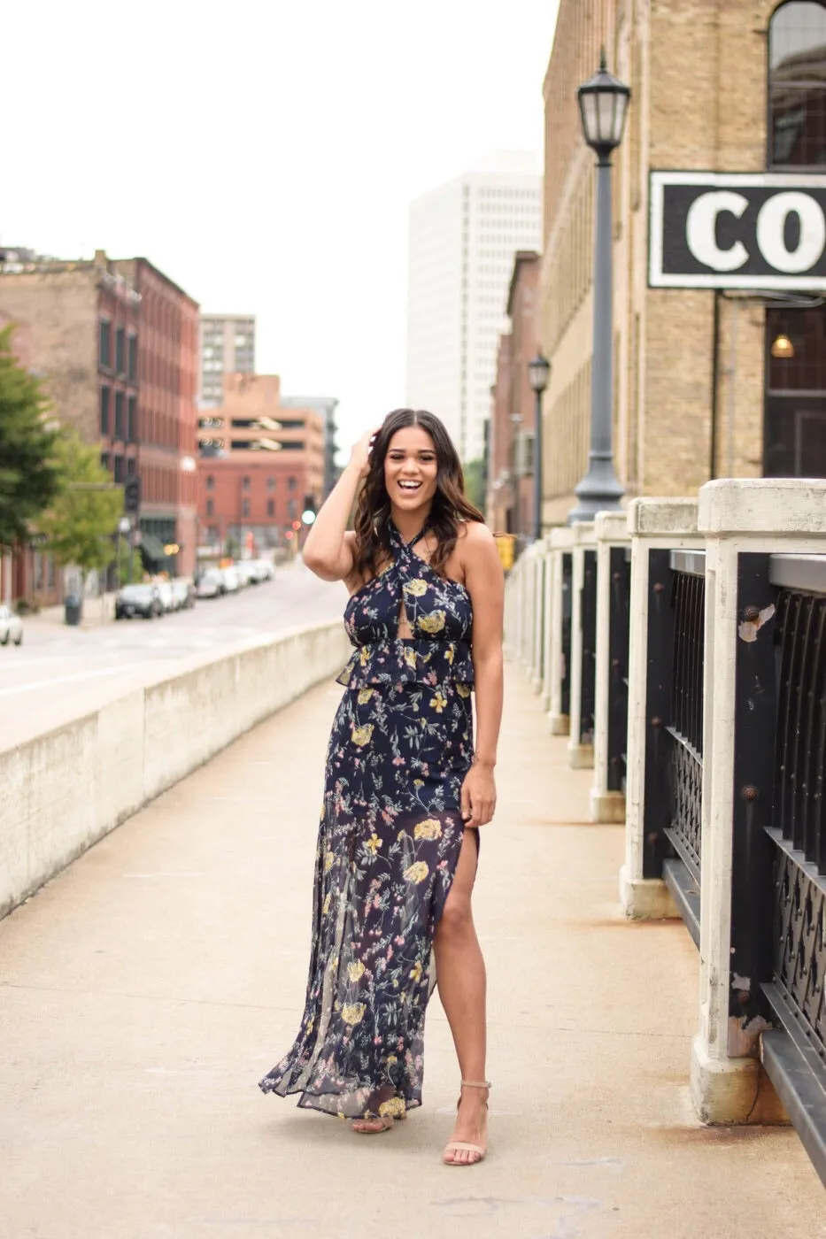 Julia Floral Halter Maxi