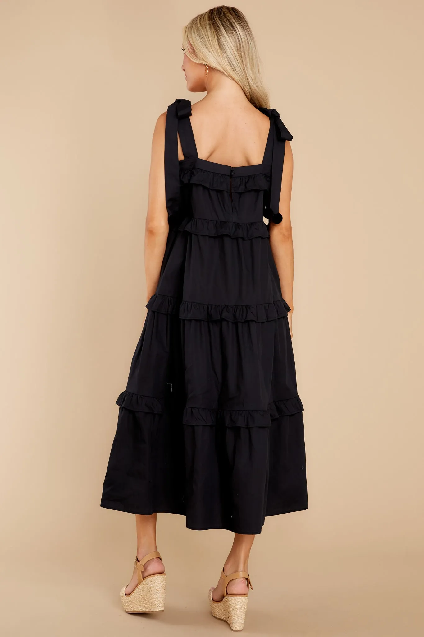 Just The Occasion Black Cotton Dress