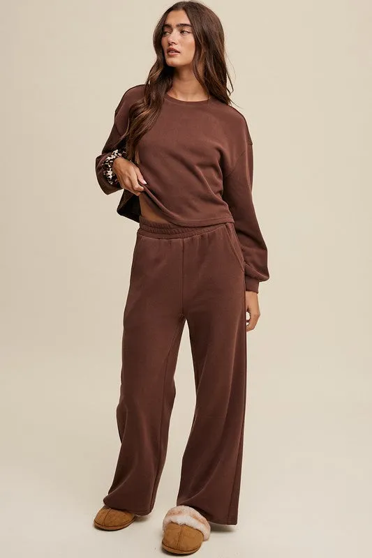 Kaley Knit Sweat Top and Pants Athleisure Lounge Sets