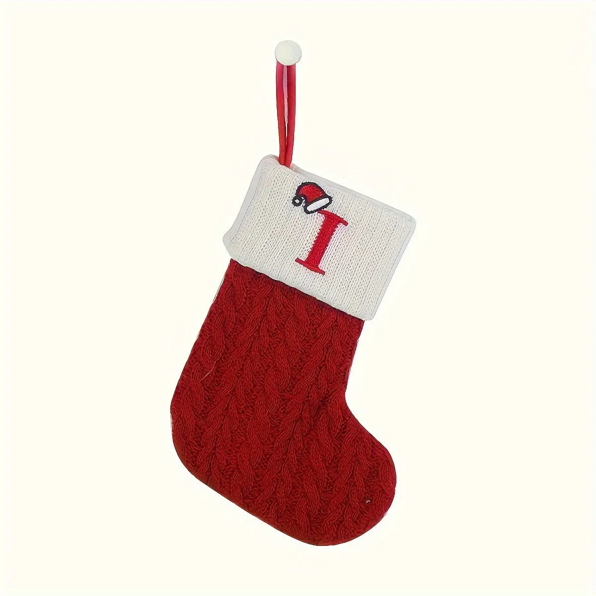 kkboxly Personalized Festive Knit Christmas Stockings with Customizable Initials - Unique Holiday Decorations for Home, Family, and Friends - Ideal for Christmas Party, Tree, Mantel, and Fireplace Decor