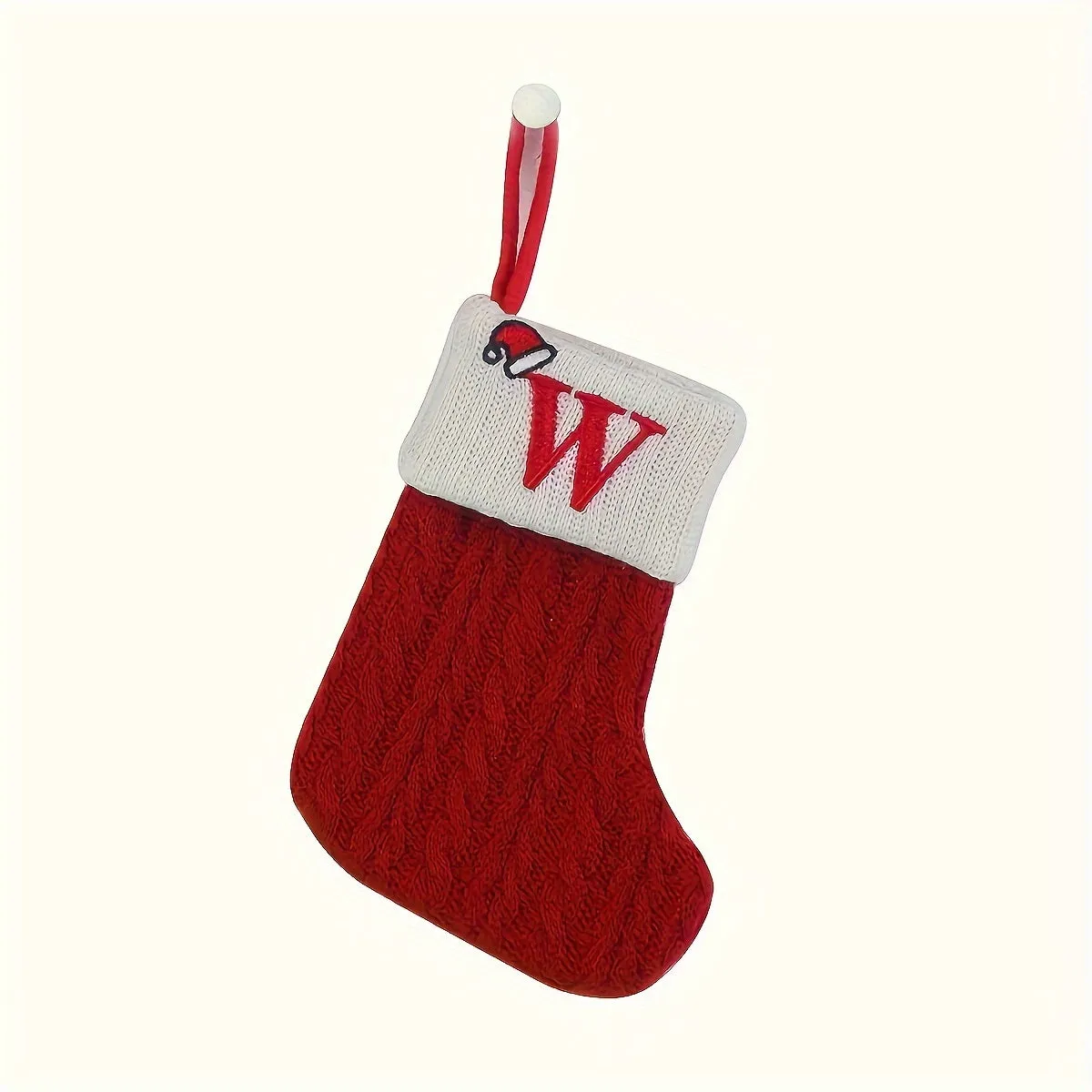 kkboxly Personalized Festive Knit Christmas Stockings with Customizable Initials - Unique Holiday Decorations for Home, Family, and Friends - Ideal for Christmas Party, Tree, Mantel, and Fireplace Decor