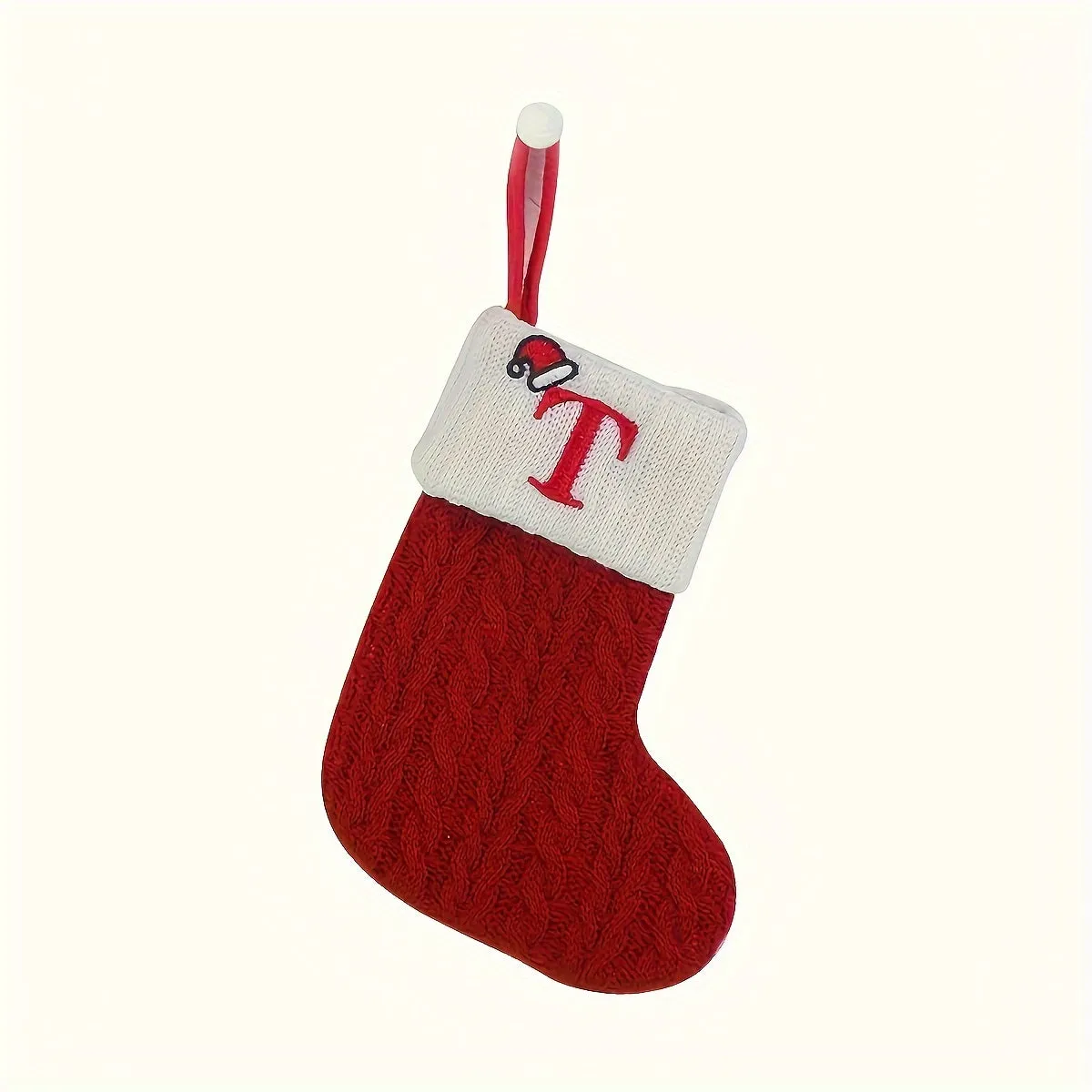 kkboxly Personalized Festive Knit Christmas Stockings with Customizable Initials - Unique Holiday Decorations for Home, Family, and Friends - Ideal for Christmas Party, Tree, Mantel, and Fireplace Decor