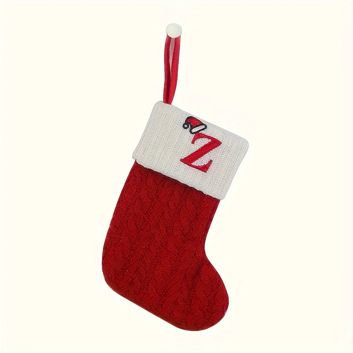 kkboxly Personalized Festive Knit Christmas Stockings with Customizable Initials - Unique Holiday Decorations for Home, Family, and Friends - Ideal for Christmas Party, Tree, Mantel, and Fireplace Decor