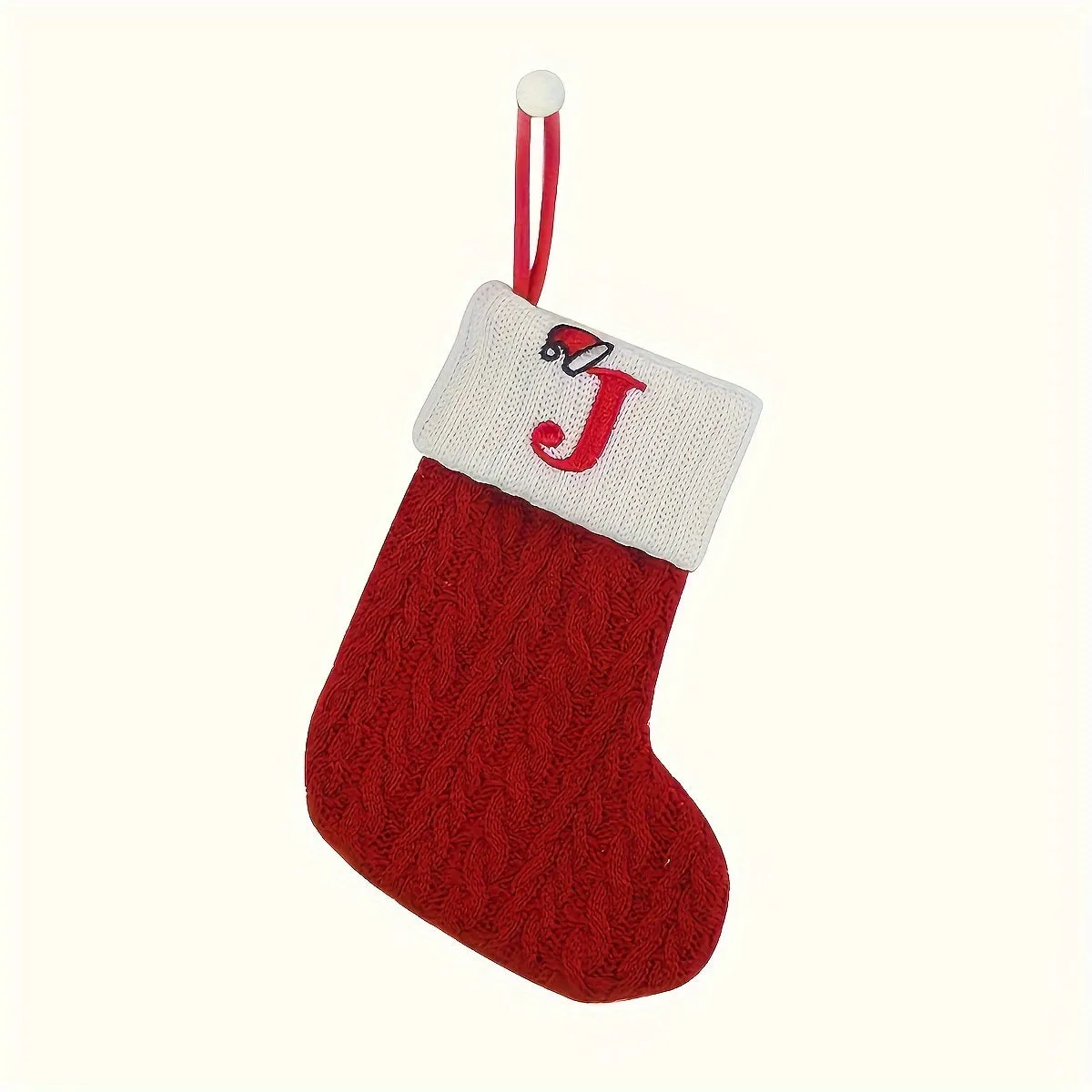 kkboxly Personalized Festive Knit Christmas Stockings with Customizable Initials - Unique Holiday Decorations for Home, Family, and Friends - Ideal for Christmas Party, Tree, Mantel, and Fireplace Decor