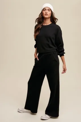 Knit Lounge Top and Pants Set