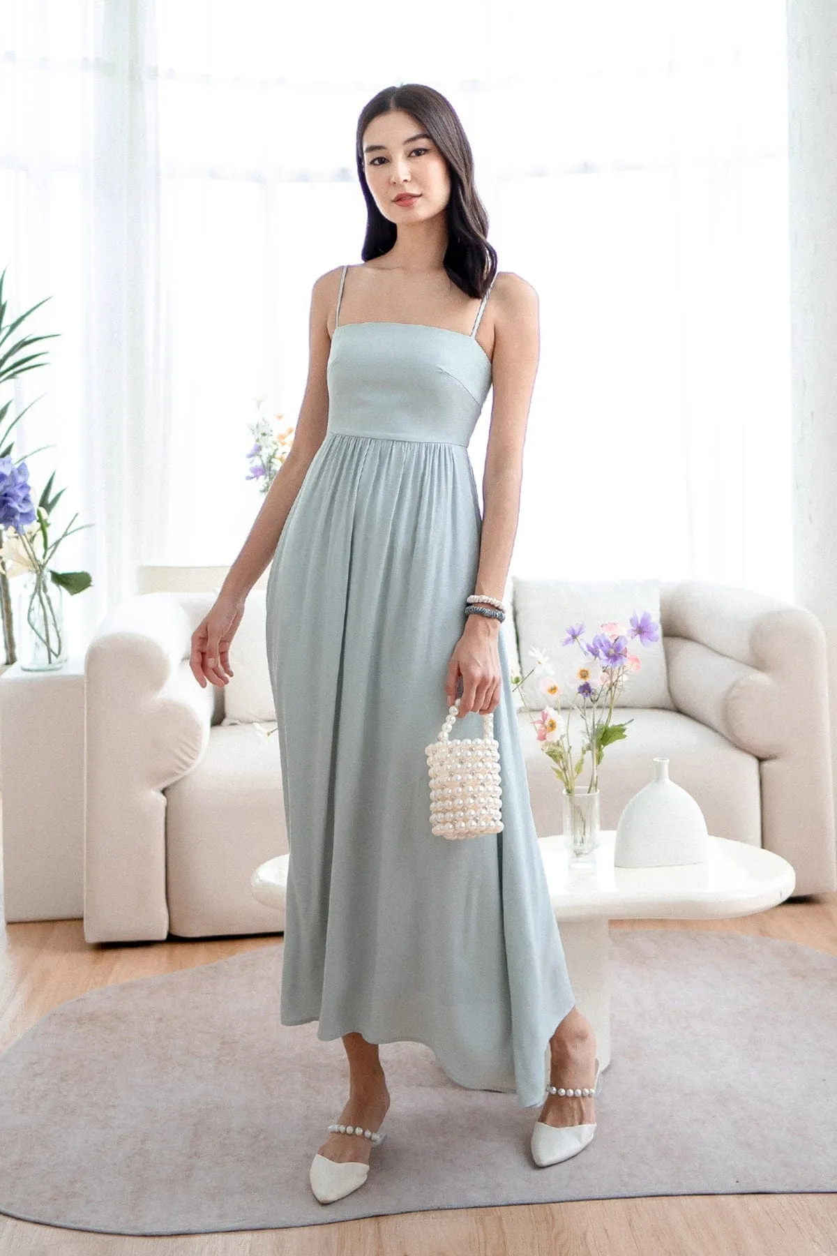 KOMMA MAXI DRESS IN SAGE