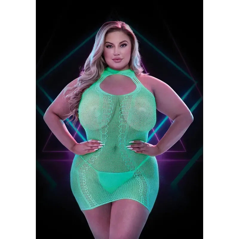 Lapdance Glow In The Dark Mini Dress Q/s