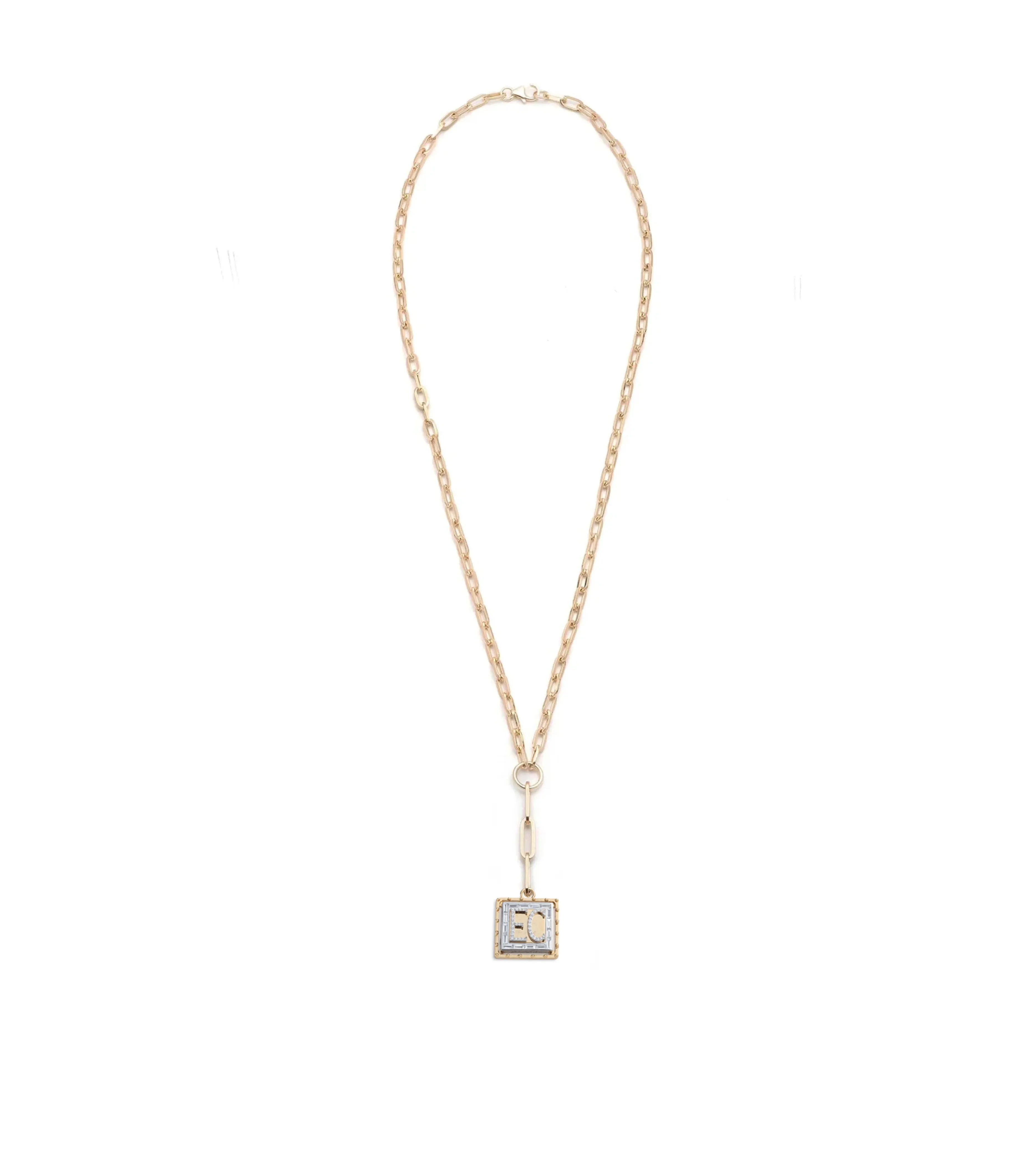 Lovestruck : Custom Pierced Diamond Refined Clip Chain Necklace