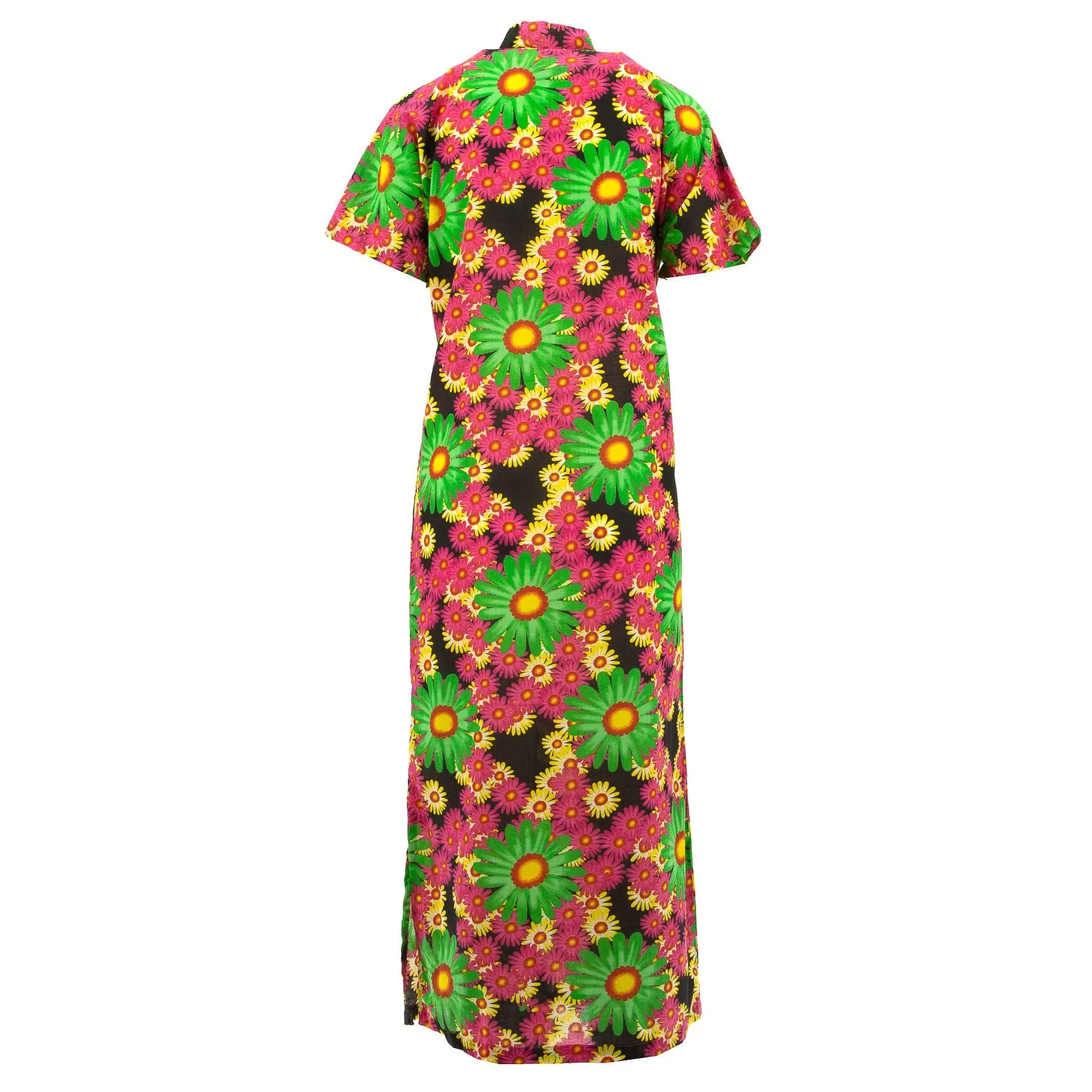 Mandarin Maxi Dress - Green Splice Daisy