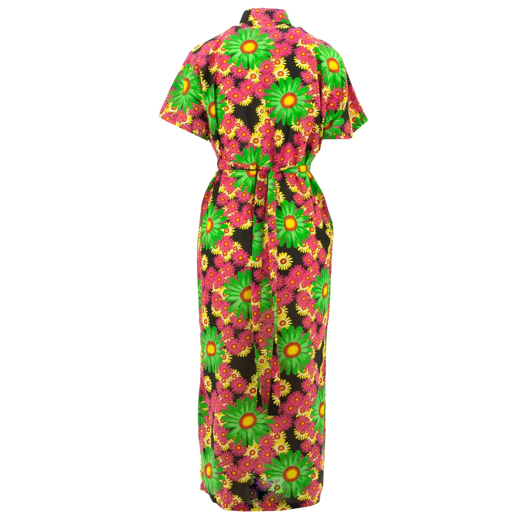 Mandarin Maxi Dress - Green Splice Daisy