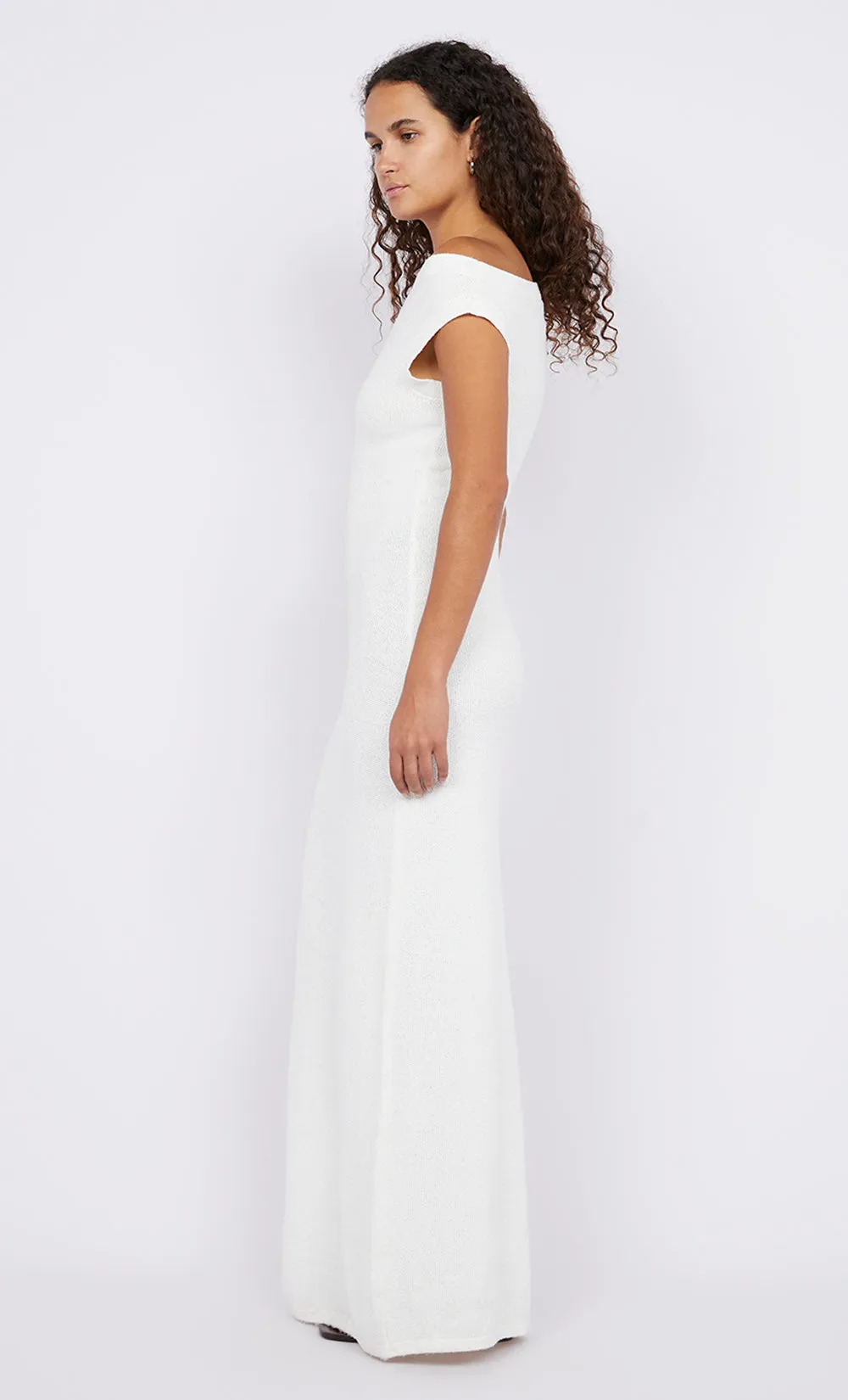 MARTHA ASYM MAXI DRESS - WHITE