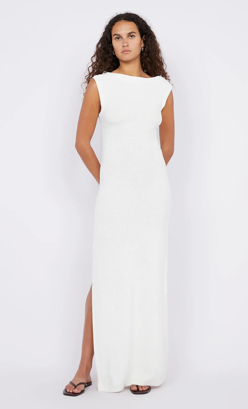 MARTHA ASYM MAXI DRESS - WHITE