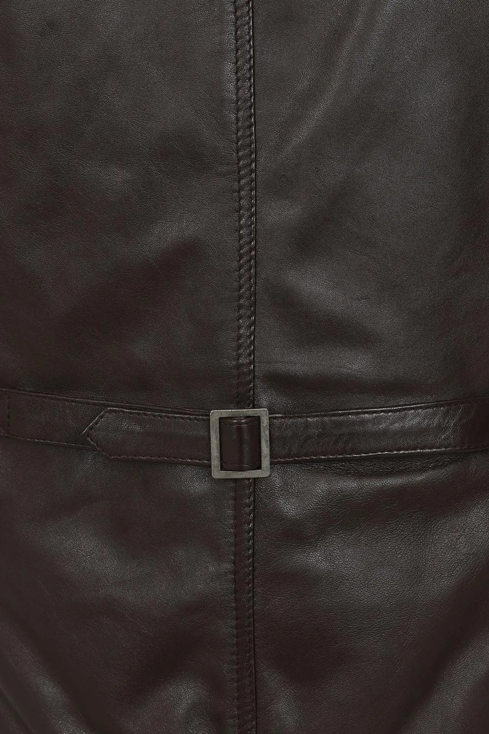 Men's Genuine Brown Leather Classic Waistcoat - 'TEDDY'