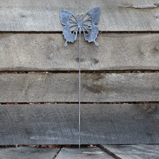 Metal Butterfly Garden Stake - Steel Gardening Decor - Yard Art Marker - Spring and Summer Decor - Butterfly Art