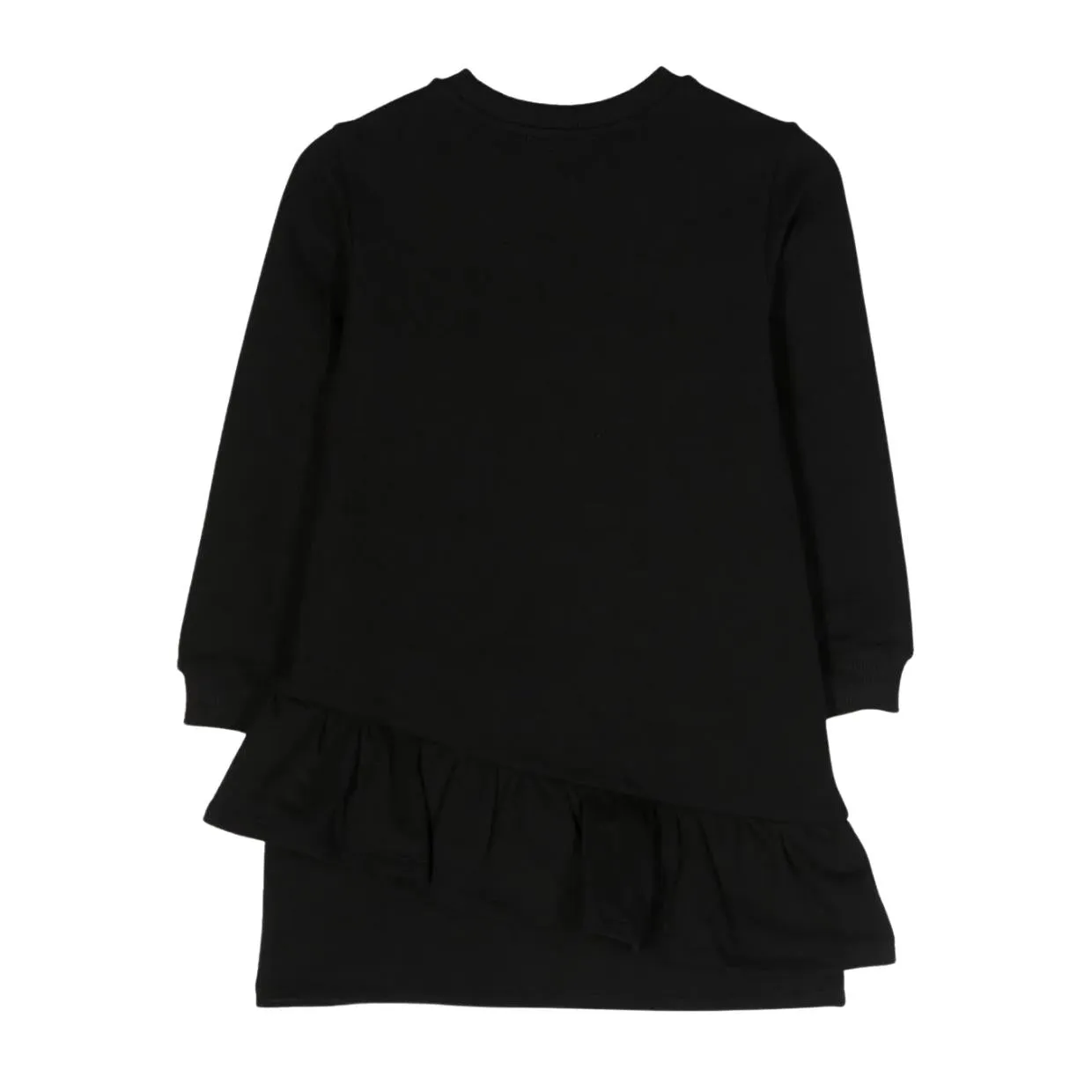 Moschino Kids Embroidered Logo Black Sweat Dress