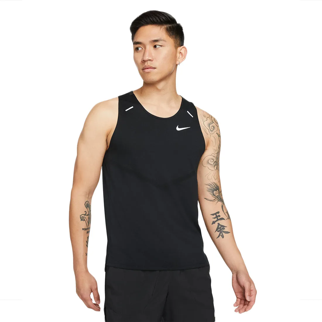 NIKE DRI-FIT RISE 365 MEN'S RUNNING TANK BLACK