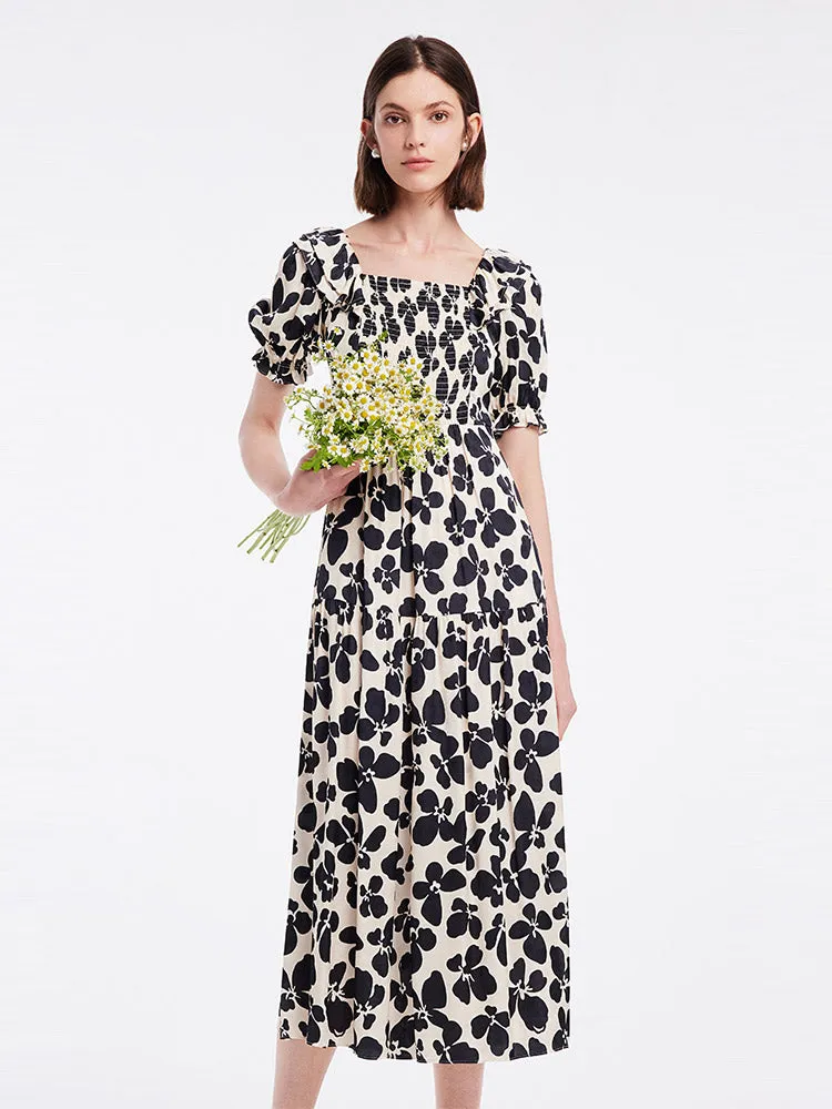 Off Shoulder Floral Maxi Dress