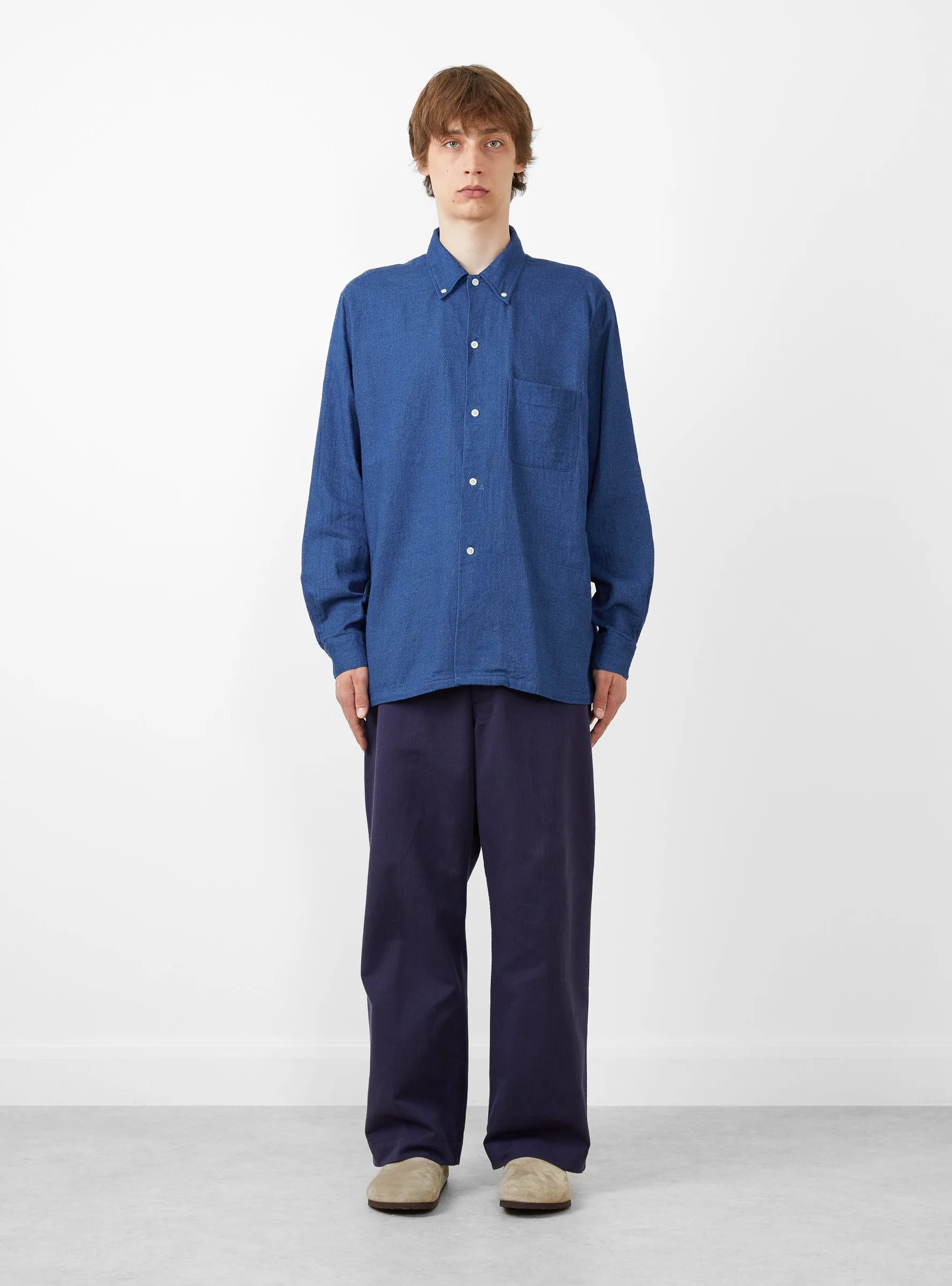 Open B.D. Panama Shirt Indigo Blue