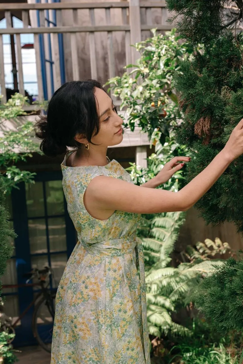 Organic Cotton Maxi Dress in Summer Florals