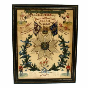 Original Scottish Framed 1st King's Own Scottish Borderers Regiment Muster Poster dated 1896