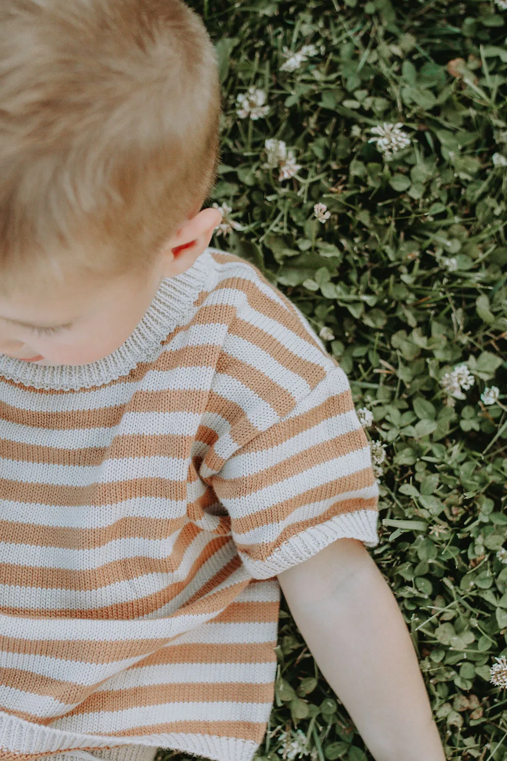 Owen Knit Set in Orange Stripes