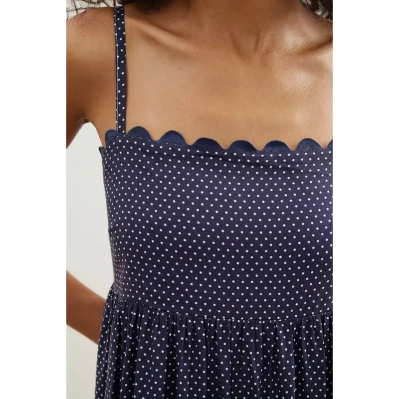 Pinata | Navy White Polka Dot Dress