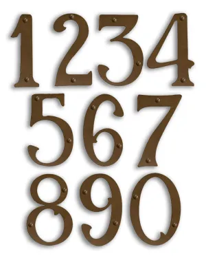 Prairie Solid Brass House Numbers - 5"