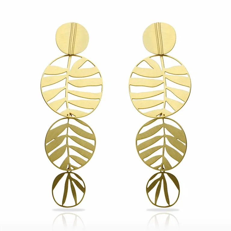 RAS Tropic Gold Long Earrings