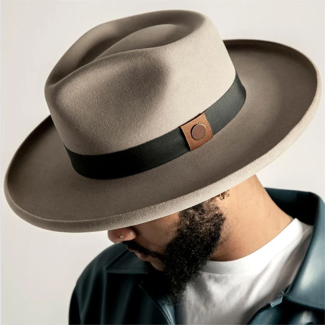 Refined Wide Brim Felt Fedora