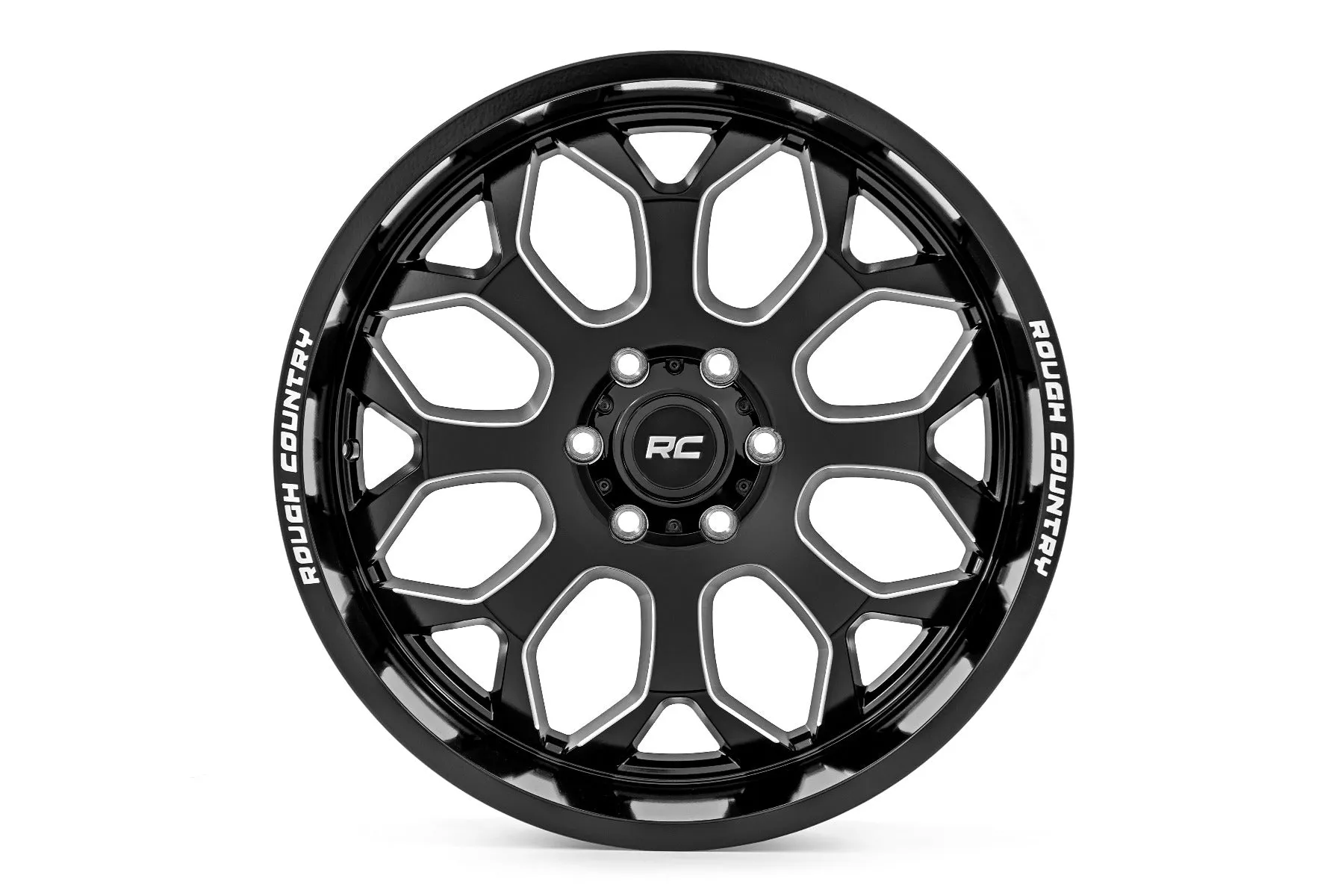 Rough Country 96 Series Wheel | One-Piece | Gloss Black | 20x10 | 8x180 | -19mm | 2011-2019