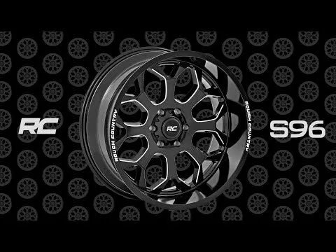 Rough Country 96 Series Wheel | One-Piece | Gloss Black | 20x10 | 8x180 | -19mm | 2011-2019