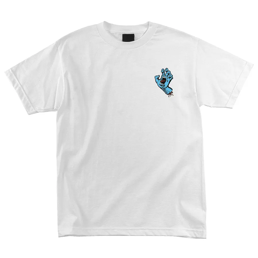 SANTA CRUZ T-SHIRT SCREAMING HAND WHITE