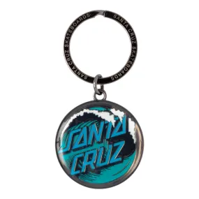 Santa Cruz Wave Dot Key Chain Gunmetal